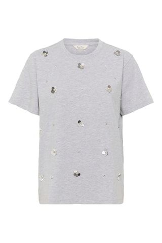 T-shirt em algodão biológico - Cinzento-claro