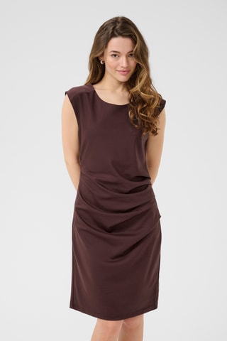 Vestido direito - Castanho