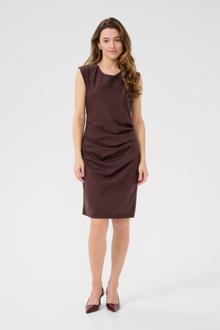 Vestido direito - Castanho