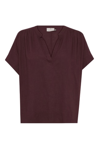 Blusa em linho - Castanho-escuro