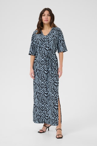 Vestido comprido - Preto e azul