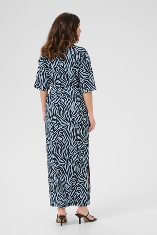 Vestido comprido - Preto e azul