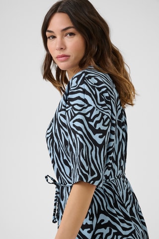 Vestido comprido - Preto e azul