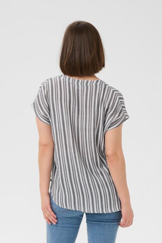 Blusa - Cinzento e branco