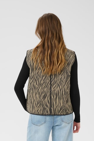 Colete - Bege e preto