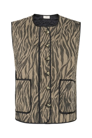 Colete - Bege e preto