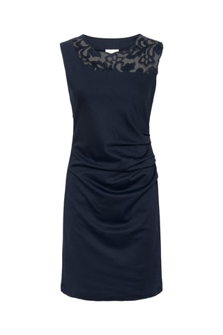 Vestido direito sem mangas - Azul-marinho