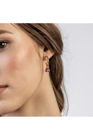 Pendientes Elliana - Acero inoxidable y cristal