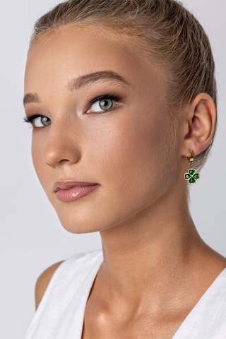 Pendientes Madilynn - Chapado en oro amarillo y circones