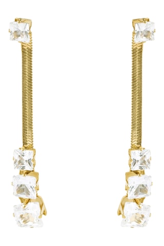 Pendientes - Chapado en oro amarillo y circones - Emily Westwood