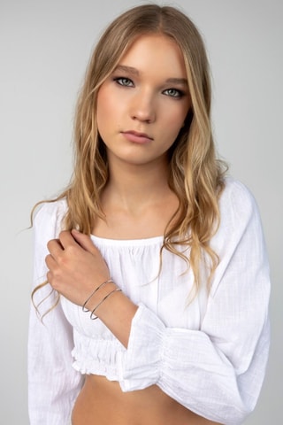 Pulsera - Chapado en oro blanco