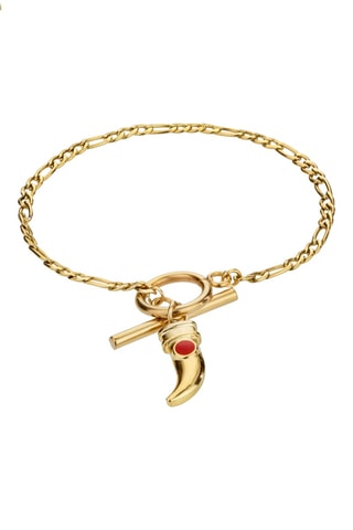 Pulsera - Dorado y rojo 