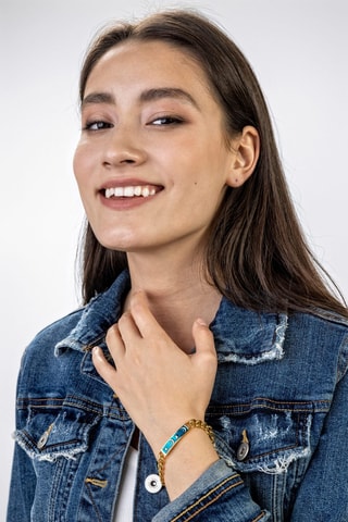 Pulsera de eslabones Sophia - Chapado en ion amarillo