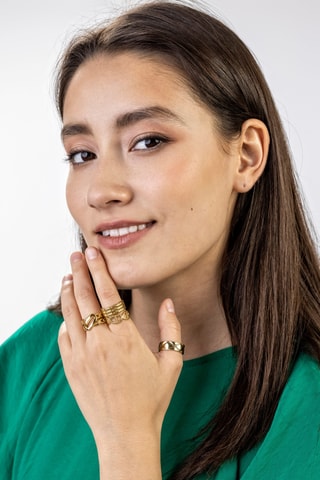 Anillo Eliza - Chapado en oro amarillo