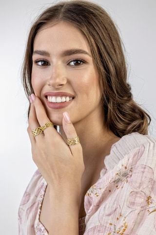 Anillo Madeline - Chapado en oro amarillo 