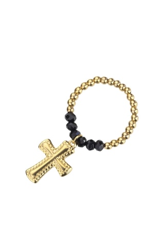 Anillo - Dorado y negro 