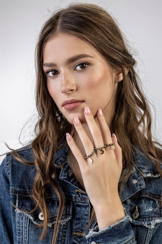 Anillo - Dorado y azul - Emily Westwood