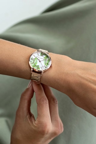 Reloj de cuarzo de acero - Rosa dorado - Emily Westwood