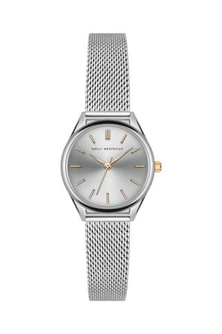 Reloj de cuarzo de acero inoxidable - Plateado - Emily Westwood