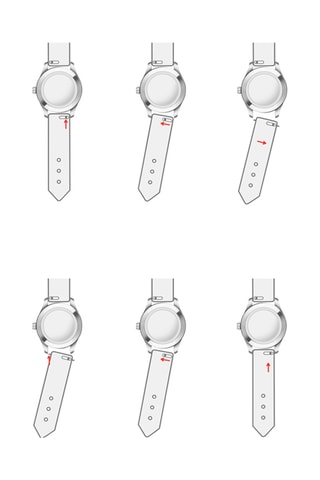 Reloj de cuarzo de piel y diamante