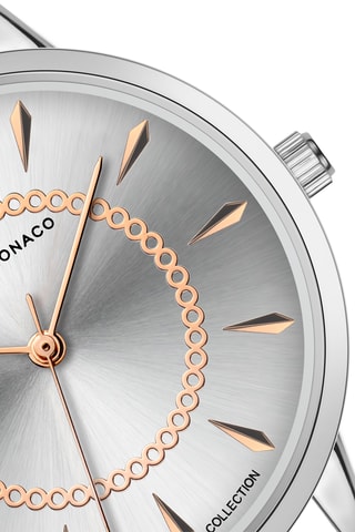 Reloj de cuarzo de acero y diamante - Monica Monaco