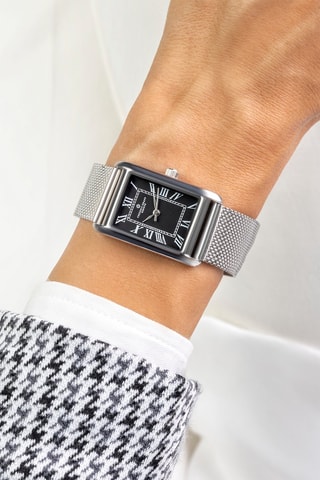 Reloj de cuarzo de acero - Plateado y negro - Frederic Graff