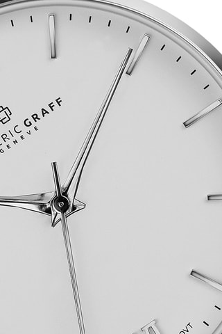 Reloj de cuarzo de acero - Plateado y blanco - Frederic Graff