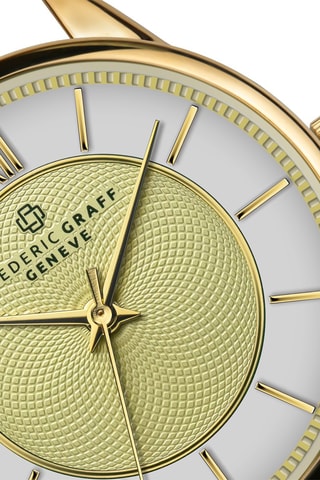 Reloj de cuarzo de acero - Dorado y blanco - Frederic Graff
