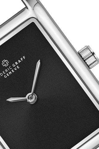 Reloj de cuarzo de acero - Plateado y negro - Frederic Graff