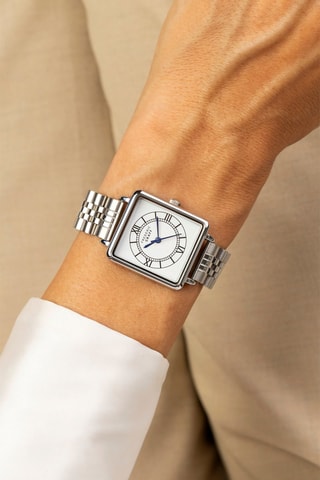 Reloj de cuarzo de acero - Plateado y blanco - Frederic Graff