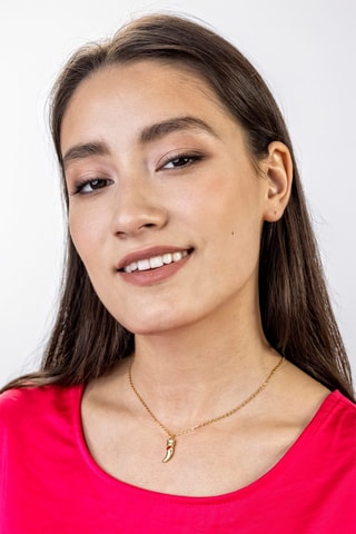 Collar Ruby - Chapado en ion de oro amarillo