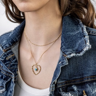 Collar Brynlee - Acero inoxidable y turquesa