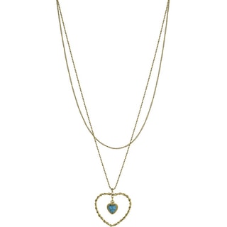 Collar Brynlee - Acero inoxidable y turquesa