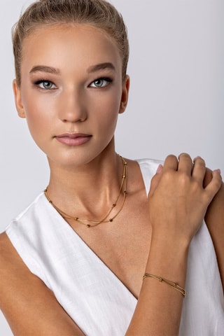 Collar de doble vuelta Allie - Dorado