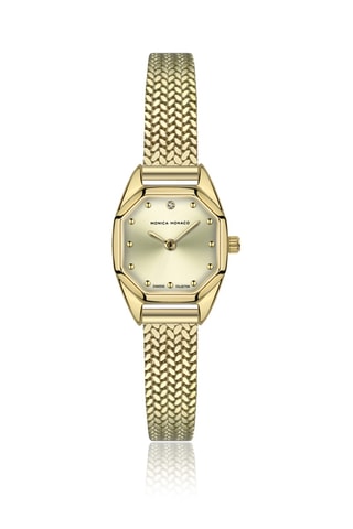 Reloj de cuarzo de acero - Dorado