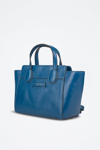 Leren Handtas Elettra - Donkerblauw 