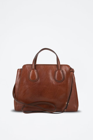 Leren Handtas Elettra - Bruin 