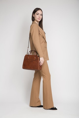 Leren Handtas Elettra - Bruin 