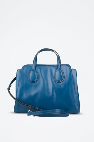 Leren Handtas Elettra - Donkerblauw 