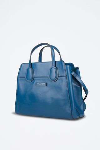 Leren Handtas Elettra - Donkerblauw 