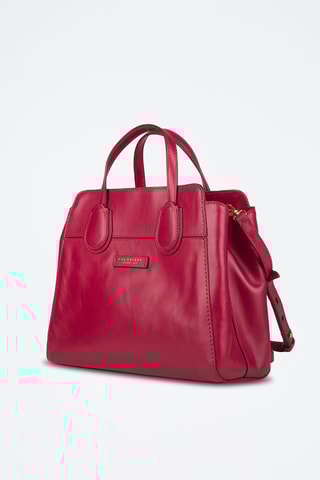 Leren Handtas Elettra - Fuchsia 