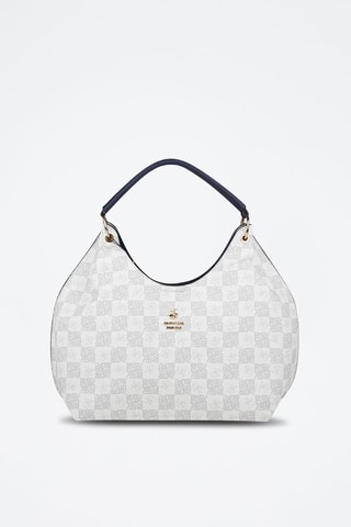 Trendy Handtas Ecru en Marineblauw