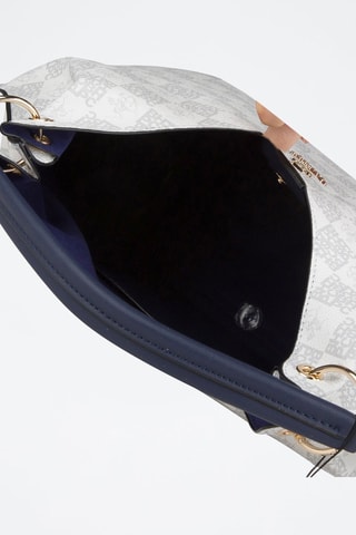 Trendy Handtas Ecru en Marineblauw