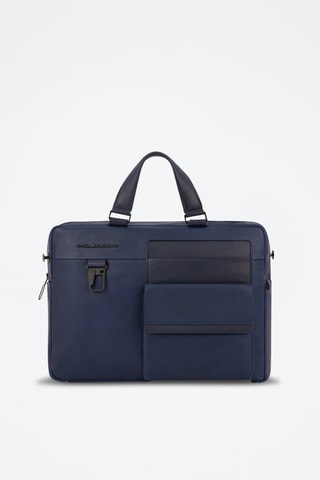 Leren Aktetas - Marineblauw