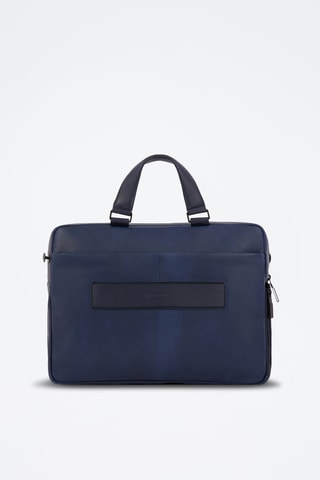 Leren Aktetas - Marineblauw