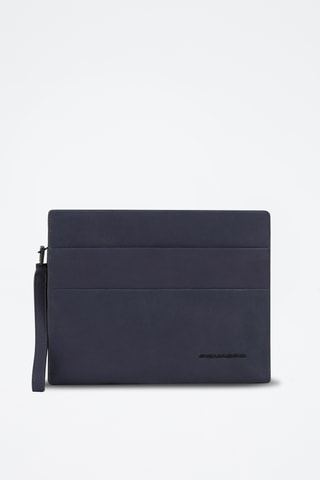 Leren Clutch - Marineblauw