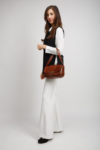 Leren Handtas Benedetta - Camel