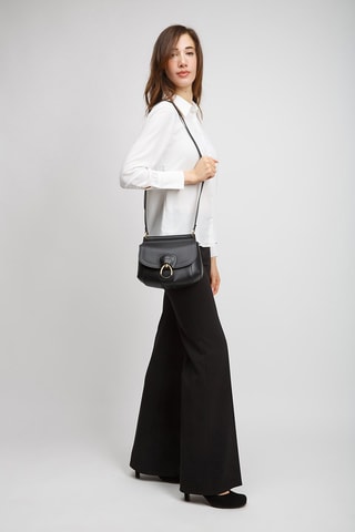 Leren Schoudertas Erica - Zwart