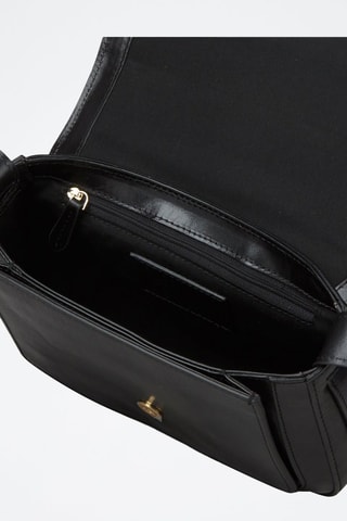 Leren Schoudertas Benedetta - Zwart