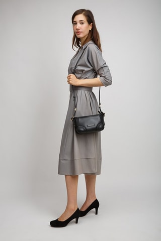 Leren Schoudertas Matilde - Zwart